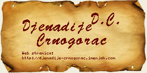 Đenadije Crnogorac vizit kartica
